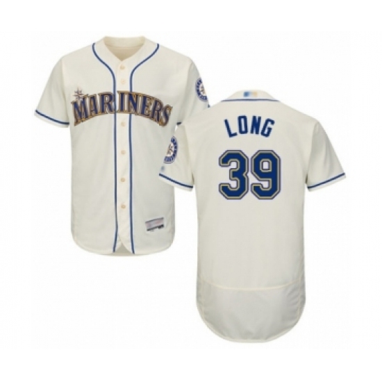 Men's Seattle Mariners 39 Shed Long Cream Alternate Flex Base Authentic Collection Baseball Player Jersey