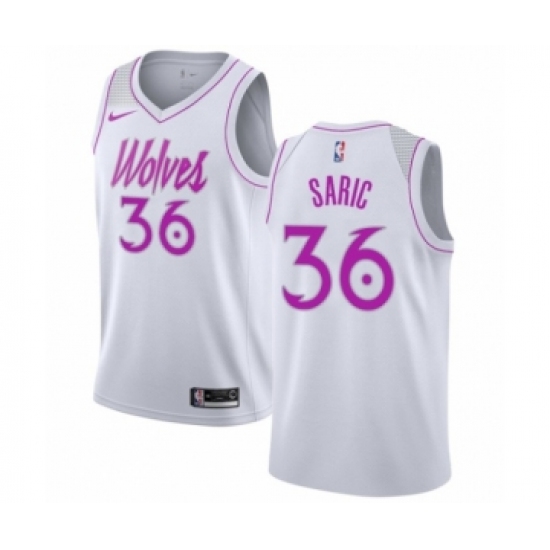 Women's Nike Minnesota Timberwolves 36 Dario Saric White Swingman Jersey - Earned Edition