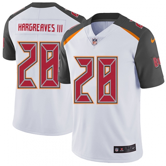Youth Nike Tampa Bay Buccaneers 28 Vernon Hargreaves III White Vapor Untouchable Limited Player NFL Jersey