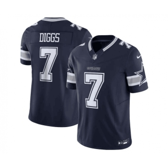 Men's Nike Dallas Cowboys 7 Trevon Diggs Navy 2023 F.U.S.E. Limited Stitched Football Jersey