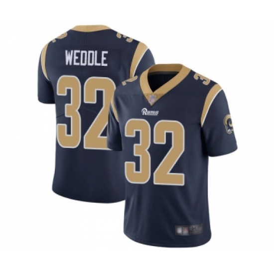Men's Los Angeles Rams 32 Eric Weddle Navy Blue Team Color Vapor Untouchable Limited Player Football Jersey