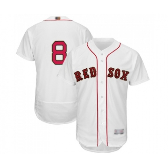 Men's Boston Red Sox 8 Carl Yastrzemski White 2019 Gold Program Flex Base Authentic Collection Baseball Jersey