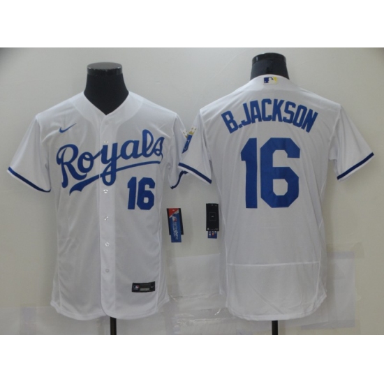 Men's Nike Kansas City Royals 16 Bo Jackson White Alternate Stitched Baseball Jersey
