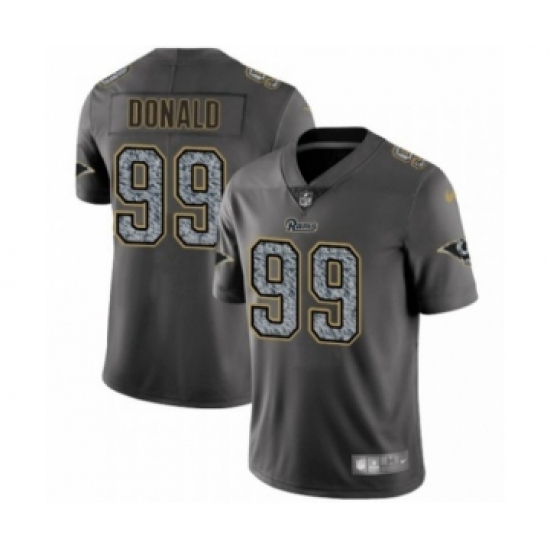 Men's Los Angeles Rams 99 Aaron Donald Limited Gray Static Fashion Limited Football Jersey