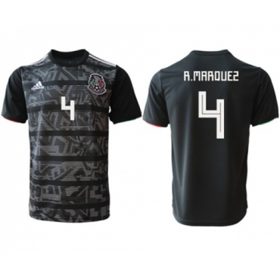 Mexico 4 R.Marquez Black Soccer Country Jersey
