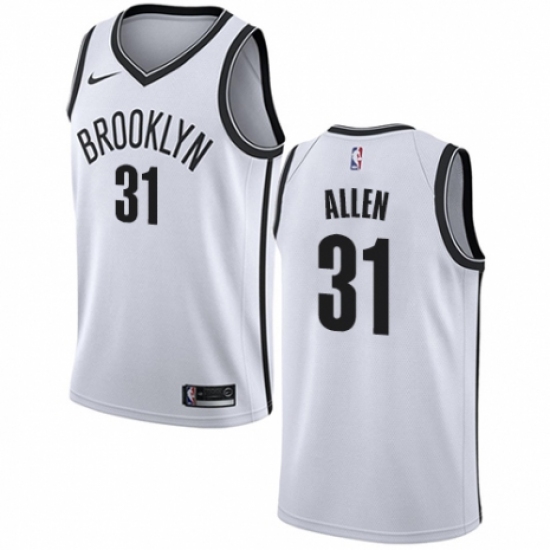 Women's Nike Brooklyn Nets 31 Jarrett Allen Authentic White NBA Jersey - Association Edition
