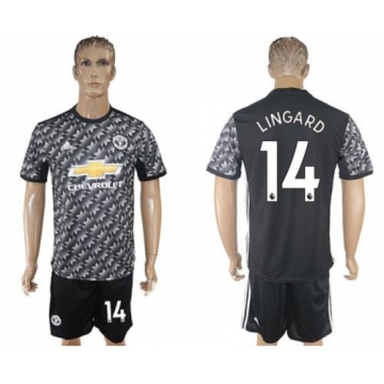 Manchester United 14 Lingard Black Soccer Club Jersey