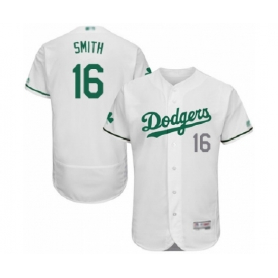 Men's Los Angeles Dodgers 16 Will Smith White Celtic Flexbase Authentic Collection Baseball Player Jersey