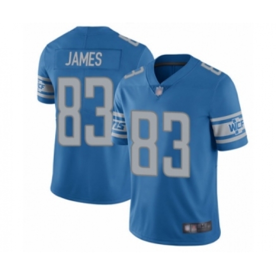 Men's Detroit Lions 83 Jesse James Blue Team Color Vapor Untouchable Limited Player Football Jersey