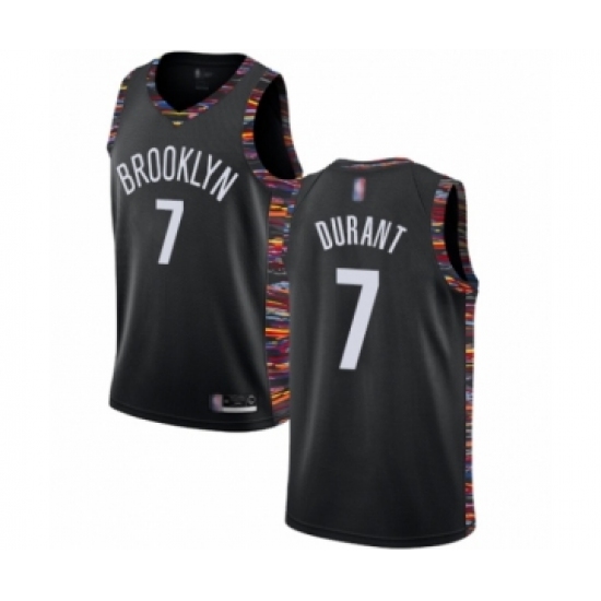 Women's Brooklyn Nets 7 Kevin Durant Swingman Black Basketball Jersey - 2018 19 City Edition