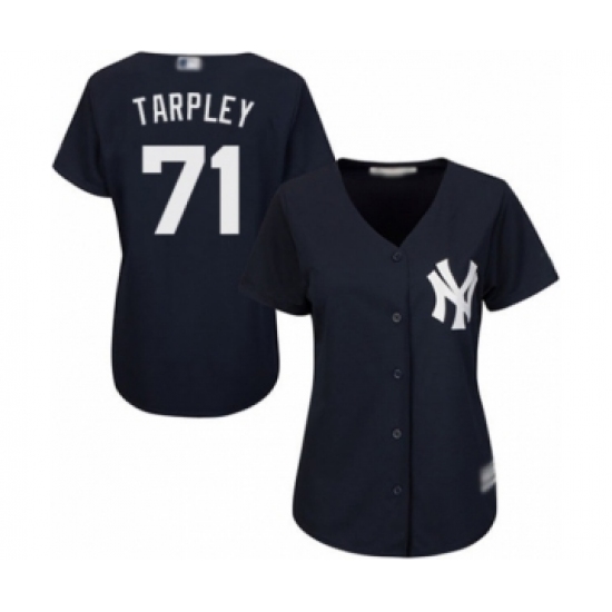 Women's New York Yankees 71 Stephen Tarpley Authentic Navy Blue Alternate Baseball Player Jersey