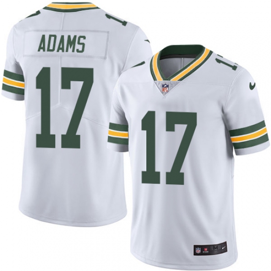 Men's Nike Green Bay Packers 17 Davante Adams White Vapor Untouchable Limited Player NFL Jersey