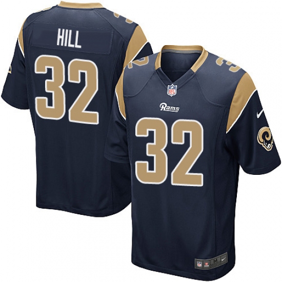 Men's Nike Los Angeles Rams 32 Troy Hill Game Navy Blue Team Color NFL Jersey