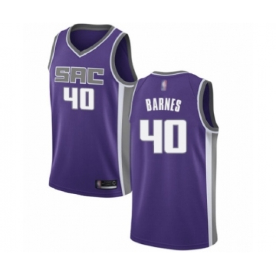 Youth Sacramento Kings 40 Harrison Barnes Swingman Purple Basketball Jersey - Icon Edition