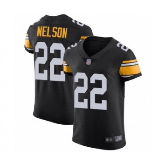 Men's Pittsburgh Steelers 22 Steven Nelson Black Alternate Vapor Untouchable Elite Player Football Jersey