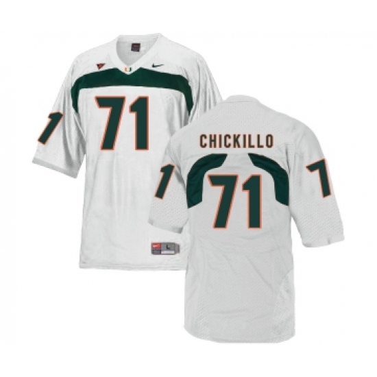 Miami Hurricanes 71 Anthony Chickillo White College Football Jersey