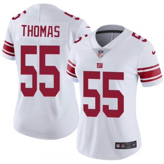Women's Nike New York Giants 55 J.T. Thomas Elite White NFL Jersey
