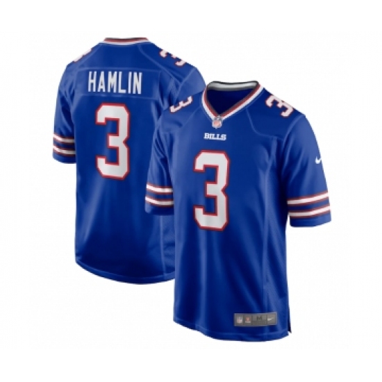 Men's Buffalo Bills 3 Damar Hamlin blue Jersey
