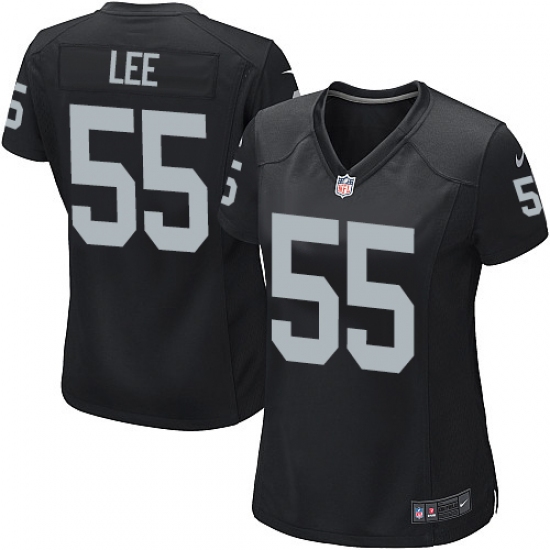 Women's Nike Oakland Raiders 55 Marquel Lee Game Black Team Color NFL Jersey