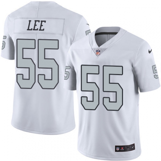 Men's Nike Oakland Raiders 55 Marquel Lee Limited White Rush Vapor Untouchable NFL Jersey