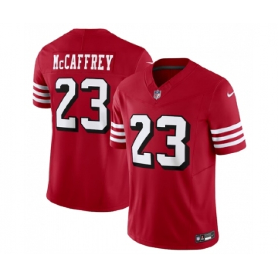 Men's Nike San Francisco 49ers 23 Christian McCaffrey New Red 2023 F.U.S.E. Vapor Untouchable Limited Stitched Football Jersey