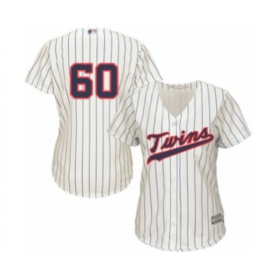 Women's Minnesota Twins 60 Jake Cave Authentic Cream Alternate Cool Base Baseball Player Jersey