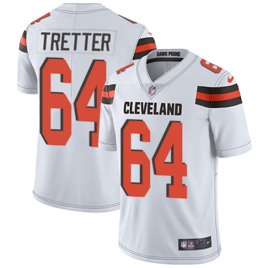 Men's Nike Cleveland Browns 64 JC Tretter White Vapor Untouchable Limited Player NFL Jersey