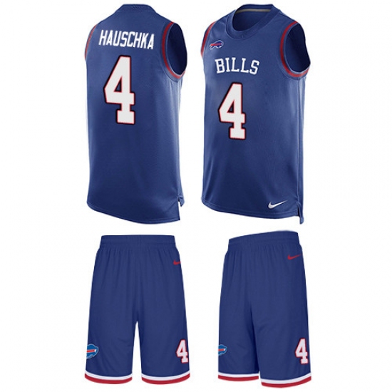 Men's Nike Buffalo Bills 4 Stephen Hauschka Limited Royal Blue Tank Top Suit NFL Jersey