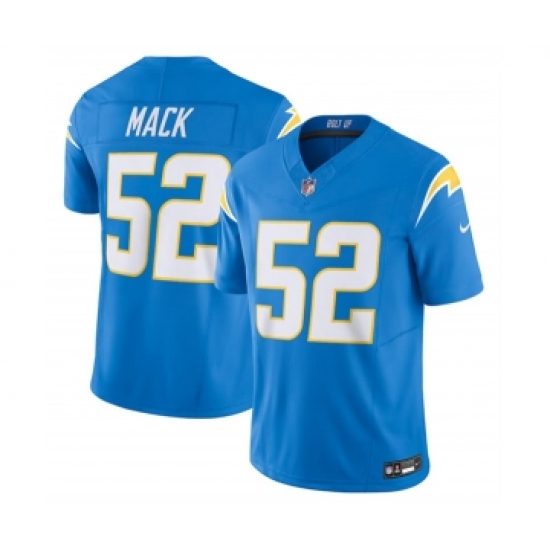 Men's Nike Los Angeles Chargers 52 Khalil Mack Blue 2023 F.U.S.E. Vapor Untouchable Limited Stitched Jersey