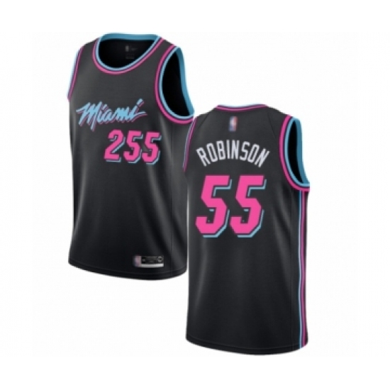 Women's Miami Heat 55 Duncan Robinson Swingman Black Basketball Jersey - City Edition