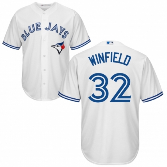 Men's Majestic Toronto Blue Jays 32 Dave Winfield Replica White Home MLB Jersey