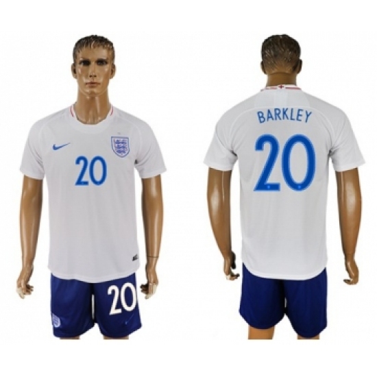 England 20 Barkley Home Soccer Country Jersey