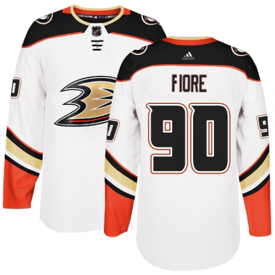 Youth Adidas Anaheim Ducks 90 Giovanni Fiore Authentic White Away NHL Jersey