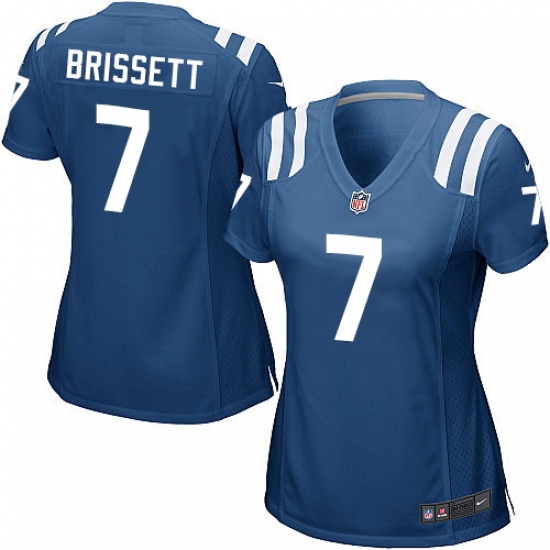 Women's Nike Indianapolis Colts 7 Jacoby Brissett Game Royal Blue Team Color NFL Jersey