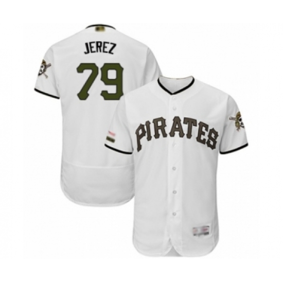 Men's Pittsburgh Pirates 79 Williams Jerez White Alternate Authentic Collection Flex Base Baseball Player Jersey