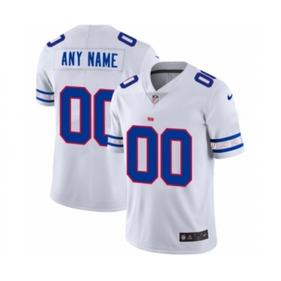 Men's New York Giants Customized White Team Logo Cool Edition Jersey