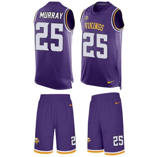 Men's Nike Minnesota Vikings 25 Latavius Murray Limited Purple Tank Top Suit NFL Jersey