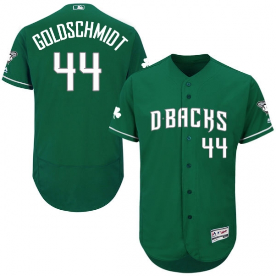 Men's Majestic Arizona Diamondbacks 44 Paul Goldschmidt Green Celtic Flexbase Authentic Collection MLB Jersey