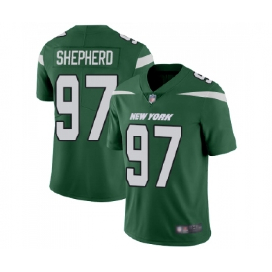 Men's New York Jets 97 Nathan Shepherd Green Team Color Vapor Untouchable Limited Player Football Jersey