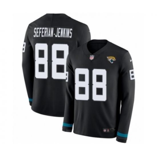 Youth Nike Jacksonville Jaguars 88 Austin Seferian-Jenkins Limited Black Therma Long Sleeve NFL Jersey