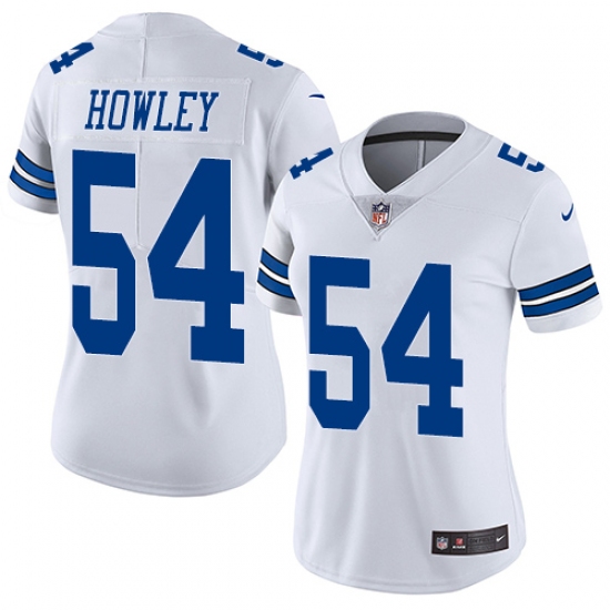 Women's Nike Dallas Cowboys 54 Chuck Howley White Vapor Untouchable Limited Player NFL Jersey