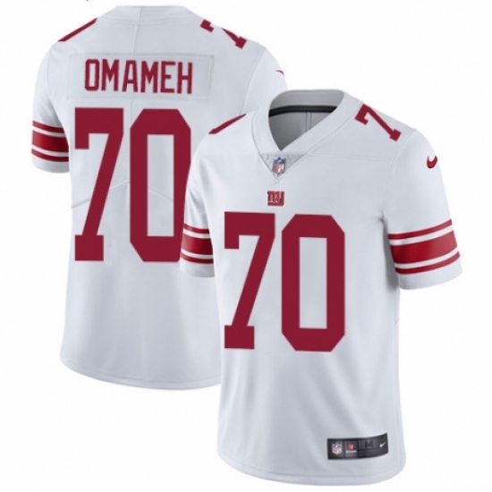 Youth Nike New York Giants 70 Patrick Omameh White Vapor Untouchable Elite Player NFL Jersey