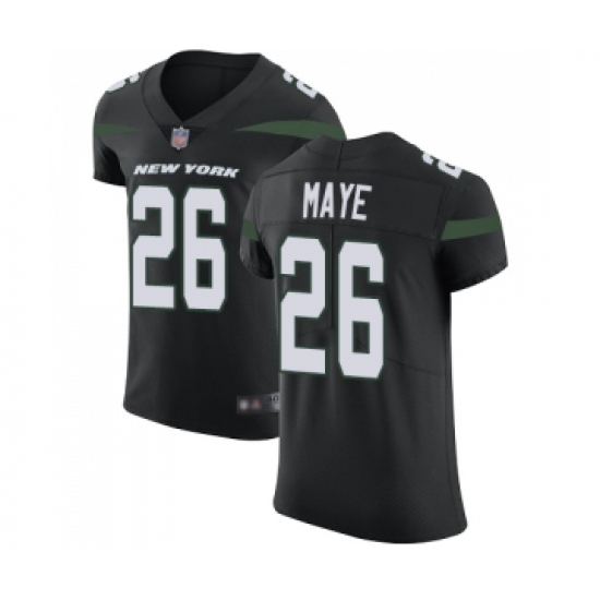 Men's New York Jets 26 Marcus Maye Black Alternate Vapor Untouchable Elite Player Football Jersey