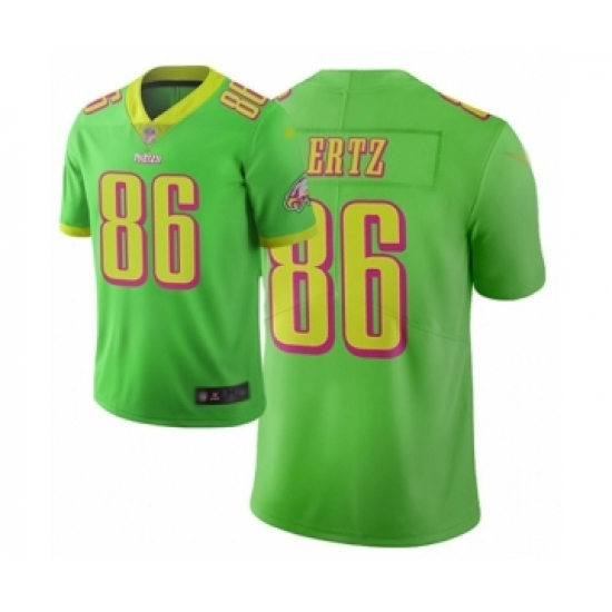 Youth Philadelphia Eagles 86 Zach Ertz Limited Green City Edition Football Jersey