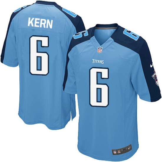 Men's Nike Tennessee Titans 6 Brett Kern Game Light Blue Team Color NFL Jersey