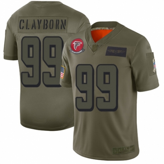 Men's Atlanta Falcons 99 Adrian Clayborn Limited Camo 2019 Salute to Service Football Jersey