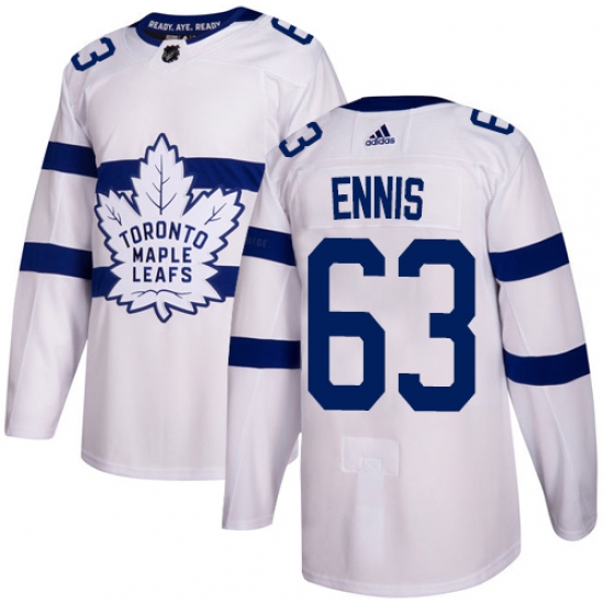 Youth Adidas Toronto Maple Leafs 63 Tyler Ennis Authentic White 2018 Stadium Series NHL Jersey