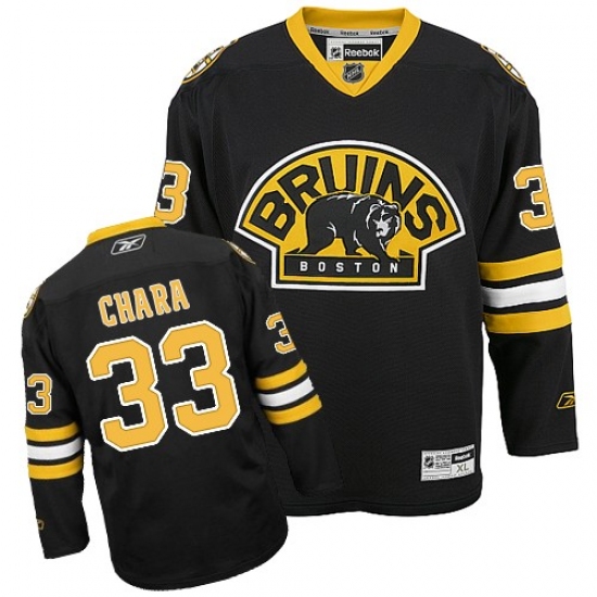Youth Reebok Boston Bruins 33 Zdeno Chara Premier Black Third NHL Jersey