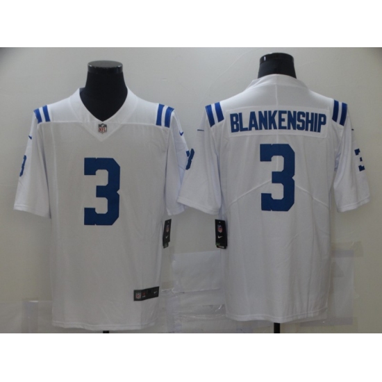 Men's Indianapolis Colts 3 Rodrigo Blankenship White Nike Royal Limited Jersey