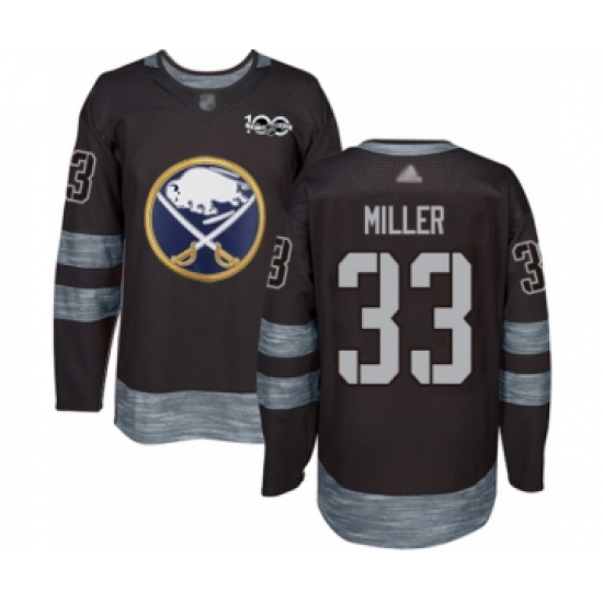 Men's Buffalo Sabres 33 Colin Miller Authentic Black 1917-2017 100th Anniversary Hockey Jersey - Click Image to Close